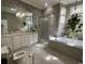 Bathroom featuring a glass enclosed shower, and soaking tub with a garden window at 4744 Bucks Bluff Dr., North Myrtle Beach, SC 29582