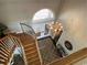 Elegant foyer featuring a curved staircase, chandelier, and transom window above the front door at 4744 Bucks Bluff Dr., North Myrtle Beach, SC 29582