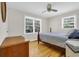 Bedroom with hardwood floors, a ceiling fan, and natural light at 485 Waterford Dr., Georgetown, SC 29440
