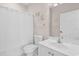Bathroom with a shower with curtain, a standard toilet, and a vanity sink at 4872 Dahlia Ct. # 305, Myrtle Beach, SC 29577