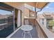 Cozy balcony with sliding glass door providing outdoor seating area with beautiful views of the surrounding landscape at 5515 North Ocean Blvd. # 308, Myrtle Beach, SC 29577