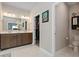 Main bathroom with double vanity, walk-in closet, and a separate toilet room at 567 Hickman St., Myrtle Beach, SC 29575