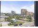 Window view capturing the cityscape, skyline, and blue ocean at 601 Mitchell Dr. # 607, Myrtle Beach, SC 29577