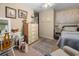 Bedroom featuring a writing desk, chair, soft lighting, and neutral tones at 6210 Blynn Dr., Myrtle Beach, SC 29572