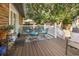 Relaxing deck featuring cushioned chairs and outdoor rug, perfect for entertaining at 6210 Blynn Dr., Myrtle Beach, SC 29572