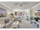 Living room view that leads to the dining room and kitchen, perfect for entertaining at 6253 Catalina Dr. # 1824, North Myrtle Beach, SC 29582