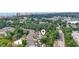 An aerial view of the community highlights the mature trees, the neighborhood pool, and the coastal location at 670 2Nd Ave. N, North Myrtle Beach, SC 29582