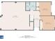 Second floor of this home layout, with garage, laundry, foyer, and two bedrooms at 670 2Nd Ave. N, North Myrtle Beach, SC 29582