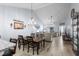 Open floor plan showcases the dining area with a chandelier and access to the living room at 754 Salerno Circle # F, Myrtle Beach, SC 29579
