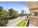 Open-air balcony providing a view of the surrounding neighborhood and cityscape at 7601 N Ocean Blvd. # 3-B, Myrtle Beach, SC 29572