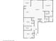 Floor plan featuring a kitchen, dining room, living room, bedrooms, bathrooms, foyer, and back patio at 821 Twickenham Loop, Longs, SC 29568