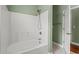 This bathroom features a shower and tile flooring at 8708 Coosaw Ct., Myrtle Beach, SC 29577