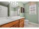 This bathroom features a marble countertop and fixtures at 8708 Coosaw Ct., Myrtle Beach, SC 29577