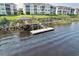 Scenic waterfront view featuring a gazebo and dock for recreational enjoyment at 901 W Port Dr. # 2114, North Myrtle Beach, SC 29582
