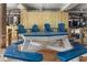 Outdoor area with blue picnic table and chairs providing a great space for gatherings at 920 N Waccamaw Dr. # 2310, Murrells Inlet, SC 29576