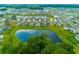 Aerial view of backyard pond community at 964 Irving Dr., Little River, SC 29566