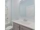 Bathroom featuring a vanity with a sink and combination shower and tub at 964 Irving Dr., Little River, SC 29566