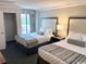 A bedroom with two beds and a closet, offering comfortable accommodation at 1105 S Ocean Blvd. # 136, Myrtle Beach, SC 29577