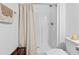 Bright bathroom with a white shower and modern fixtures at 116 Kingsbury Loop # C, Conway, SC 29526