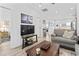 Open living room features a large television and views into other rooms of the house at 116 Kingsbury Loop # C, Conway, SC 29526