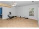 Spacious basement featuring gym equipment, perfect for a home workout area at 1176 Old Plantation Dr., Pawleys Island, SC 29585