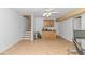 Spacious basement featuring workout equipment, stairs to the main floor, and snack area at 1176 Old Plantation Dr., Pawleys Island, SC 29585
