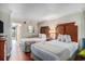 Comfortable bedroom with two beds, wood floors, and relaxing decor for a peaceful retreat at 1200 N Ocean Blvd. # 211, Myrtle Beach, SC 29577