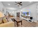 Comfortable living room with an open layout, wood floors, and modern furnishings at 1360 Littleleaf Loop, North Myrtle Beach, SC 29582
