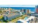 A beautiful aerial view of a resort with an ocean view and a parking garage at 1501 S Ocean Blvd. # 639, Myrtle Beach, SC 29577