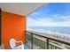 Balcony providing stunning ocean views with beach access and relaxation for all at 1501 S Ocean Blvd. # 639, Myrtle Beach, SC 29577