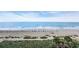 Expansive beach view, showcasing sunbathers and gentle waves, with vibrant beach umbrellas at 1501 S Ocean Blvd. # 639, Myrtle Beach, SC 29577