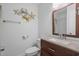 Bathroom featuring neutral decor, a granite vanity, and nautical themed wall decor at 1809 Crooked Pine Dr. # G3, Surfside Beach, SC 29575