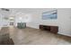 Open-concept dining area with stylish furnishings, modern lighting, and tile floors at 1809 Crooked Pine Dr. # G3, Surfside Beach, SC 29575