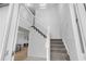 Bright and airy staircase featuring neutral carpet and pristine white railings at 1809 Crooked Pine Dr. # G3, Surfside Beach, SC 29575