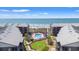 Aerial view of complex with pool and beach access, showing proximity to the ocean at 208 N Ocean Blvd. # 226, North Myrtle Beach, SC 29582