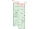 Detailed floor plan of the home, highlighting the layout of rooms, balconies, and measurements at 208 N Ocean Blvd. # 226, North Myrtle Beach, SC 29582