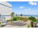 An aerial view highlighting beach access, parking, and lush landscaping at 2311 S Ocean Blvd. # 341, Myrtle Beach, SC 29577