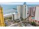 Great aerial view of a condominium and resort community with a beautiful pool at 2504 N Ocean Blvd. # 1936, Myrtle Beach, SC 29577