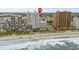 Panoramic aerial view of beachfront condos with pools and ocean access near Myrtle Beach at 2504 N Ocean Blvd. # 1936, Myrtle Beach, SC 29577