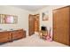 Bedroom with a dresser, doorway, and closet at 424 Villa Woods Dr., Myrtle Beach, SC 29579