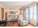 Inviting living room with wood floors, decorative fireplace, and comfortable furnishings at 424 Villa Woods Dr., Myrtle Beach, SC 29579