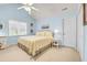 Bedroom with vaulted ceiling, bright lighting and a comfortable bed at 431 Huntington Lake Circle # 80, Pawleys Island, SC 29585