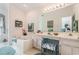 Spacious bathroom with a soaking tub, dual vanity, and ample counter space at 4703 Bermuda Way, Myrtle Beach, SC 29577