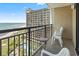 Breathtaking ocean view from the balcony overlooking the beach and pools at 4800 S Ocean Blvd. # 1008, North Myrtle Beach, SC 29582
