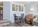 Charming dining area near the living room with table and seating at 4800 S Ocean Blvd. # 1008, North Myrtle Beach, SC 29582