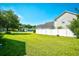 Fenced backyard with manicured lawn, offers privacy and space for outdoor activities at 501 Painted Duck Ct., Myrtle Beach, SC 29588