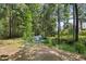 Scenic backyard pond with a fountain surrounded by trees, creating a tranquil and natural environment at 509 June Bug Ct., Myrtle Beach, SC 29588