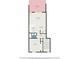 Upstairs floor plan of the home featuring a bedroom, bathroom, kitchen, and balcony at 510 Fairwood Lakes Dr. # R-17, Myrtle Beach, SC 29588