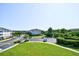 Aerial view of the community showcasing ample parking and lush landscaping at 5801 Oyster Catcher Dr. # 832, North Myrtle Beach, SC 29582