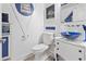 Cozy half-bathroom featuring modern fixtures, charming decor, and a clean aesthetic at 5904 Bridlewood Rd., North Myrtle Beach, SC 29582